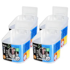 minono 米諾諾 不留痕瀝水收納盒, 透明色, 4個