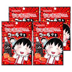 HAYAKAWA 早川製菓 櫻桃小丸子圖案可樂味軟糖, 40g, 4包