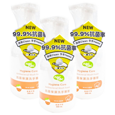 nac nac 抗菌保濕洗手慕斯 童趣草莓, 300ml, 3瓶