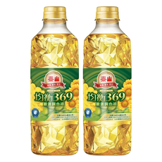 TAISUN 泰山 均衡369 健康調合油, 嚴選澳洲芥花油、英國葵花油及西班牙橄欖油, 耐高溫220°C, 通過SQF國際認證, 1L, 2瓶