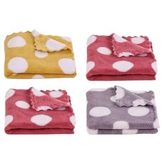 超柔軟吸水珊瑚絨波波點抹布 30 x 30cm 廚房清潔必備, 4條