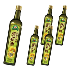 得意的一天 頂級高油酸葵花油, 富含維生素E，無添加物，適合高溫烹調, 750ml, 5瓶