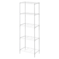 LIVENS 金屬五層置物架 44*29*117cm, 白色, 1個