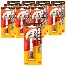 3M Scotch 超級瞬間膠, 黏著力強 膏狀不溢流 適用於凹凸表面 快乾 省時, 12條