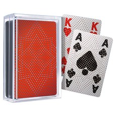ROYAL 樂友 透明水晶點點撲克牌, 繽紛紅, 1個