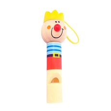 德德小品集 木製人物哨子-國王, 可愛造型安全無毒兒童玩具, 1入