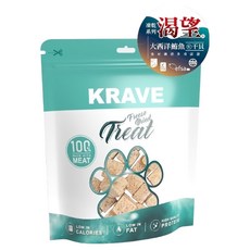 KRAVE 渴望 天然原肉凍乾零食 狗零食 貓零食 1包, 鮪魚佐干貝, 80g