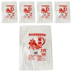 鳳牌 3斤耐熱袋 32.5 x 44cm - 高密度食品包裝袋, 1包, 5個