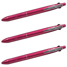 ZEBRA 3色原子筆, 粉紅桿, 3支