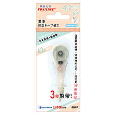TEMPO 節奏牌 FUJILINE 果凍修正帶替芯 4.2mmx6M 12入, 404R, 1組