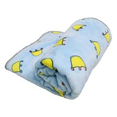 毛皇上 法蘭絨寵物毛毯 L(100 x 70cm) 卡通皇冠/藍色 柔軟舒適寵物墊, 1件