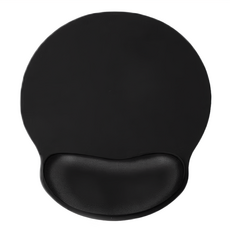 AHOYE 記憶棉護腕滑鼠墊 (4mm防滑加厚款), 黑色, 1個