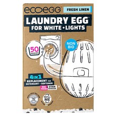 ecoeGG 環保低敏淺色衣物潔衣蛋 白藍柔軟舒棉 50次 1入, 1組