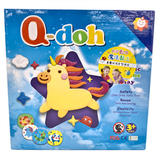 Q-doh 魔法定型有機矽膠黏土 6色創作板組, 安全無毒, 可重複使用, 1組, 1條