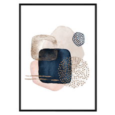 菠蘿選畫所 幾何華麗III掛畫 30 x 40cm 現代居家裝飾藝術品, 黑色