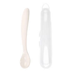 MOTHER-K 鉑金矽膠湯匙 附攜帶盒, 象牙白, (7m+), 1支