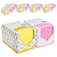 New 抽取型拋棄式清潔巾 黃色+粉色 30cm x 20cm, 30片, 10盒