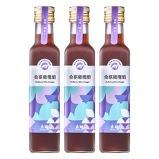 YOUNG ZEN 永禎 濃醇醋 桑葚橄欖醋 清爽口感微甜滋味, 250ml, 3瓶