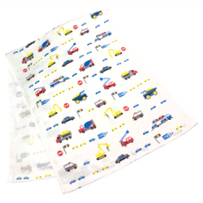 日本桃雪 紗布毛巾, 小男孩最愛-工程車, 34x86cm, 100%棉, 1條