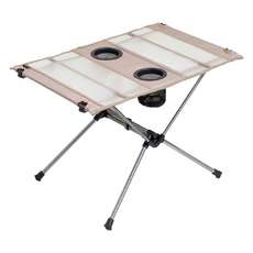 LUV 超輕量攜帶桌, 鋁合金6061, 420d牛津布, 60 x 40 x 39cm, 60cm, 米色