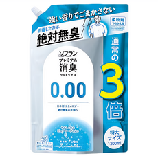 LION 獅王 Soflan 0.00 除臭劑衣物柔軟精補充包 特大尺寸, 1.2L, 1包