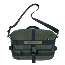 Matchwood Army郵差包, 5.9L容量, 560D防水尼龍, 附可拆式小袋, 34 x 25 x 7cm, 軍綠色