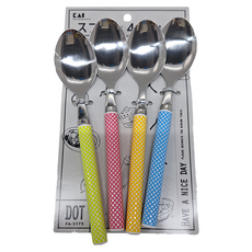 KAI 貝印 點狀湯匙 大 23 x 12 x 3cm 4支, 多色, 1組