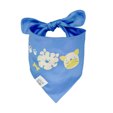 小小毛孩 寵物可愛插畫領巾 M 適用頸圍25-45cm, 中小型犬, 1條