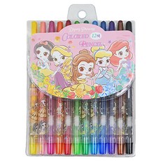 heemangnote DISNEY 公主系列文具組 彩色鉛筆12色, 多色, 1組