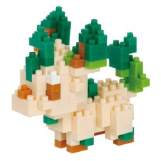 nanoblock 河田積木 迷你積木 NBPM-071, 葉伊布 綠色 + 米白色, 1個