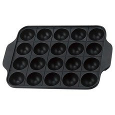 Ganso Yakiyaki Yatai 壓鑄章魚燒20孔 YR-8150，家用章魚燒烤盤，輕鬆製作美味點心, 1個, 28.8cm