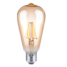 Luxtek 樂施達 LED燈泡 ST64G 4W E27螺口 復古愛迪生燈泡, 暖白光, 1個