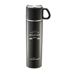 BLACK HAMMER 探索不鏽鋼超真空雙享杯 304不鏽鋼 保溫杯, 探險黑, 535ml, 1個