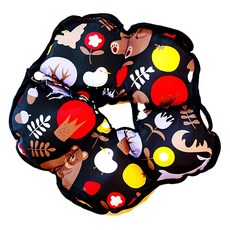 Mon bebe 夢貝貝 太陽花舒適防水頭套, XL號脖圈 43-58cm, 親膚防水面料, 柔軟舒適, 可調節鬆緊帶, 接口按扣設計, 黑色, 1個, XL