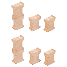 Mentari 橋墩組 軌道配件, 原木製作精細好握不傷手, 培養團隊分工社交能力, 2組, MR-6712A, 5 x 3 x 7cm