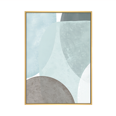 BOLUO GALLERY 菠蘿選畫所 幾何圓 翠藍 APGS3430D, 木色