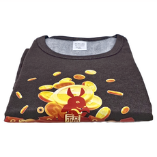 MI MI LEO 恭喜發財大學T 中性版型