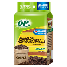 OP 咖啡渣淨味海綿菜瓜布, 4入, 1包