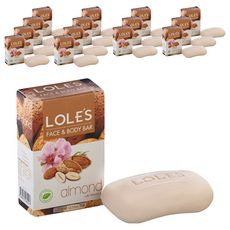 LOLE'S 草本護膚潔顏皂 甜杏仁, 含維他命E, 適合所有膚質, 無動物實驗 - 100g x 3, 15個