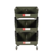 SHUTER 樹德 HB-2503h 高裝檢工具收納車, 軍綠色, 3 Tiers