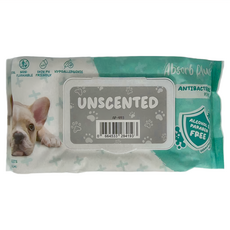 Absorb Plus 寵物抗菌無香濕紙巾,不含酒精和對羥基苯甲酸酯, 80張, 1包