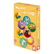 Janod 趣味桌遊 雙雙對對 Set，經典記憶翻牌遊戲，3歲以上適用, 1盒