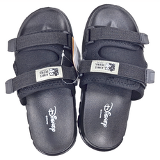 BORUI 柏睿鞋業 大人款 迪士尼雙織帶魔鬼氈造型休閒拖鞋, 黑色, 230mm