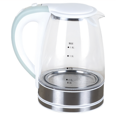 尚朋堂 1.8L 玻璃快煮壺 KT-18WG 1200W高功率 快速加熱/沸騰功能 耐熱玻璃材質 沸騰後自動斷電 360度分離式底座設計