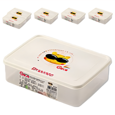 GIMI 吉米 不漏保鮮盒 1600cc, 6個, 1組