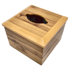 面紙盒 12*12*9cm, 竹子紋, 1個