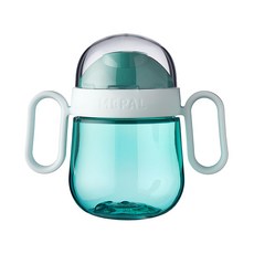 MEPAL MIO 雙耳學習杯, 100%無BPA 食品安全認證, 適合6個月以上幼兒, 100%防漏, 雙出水口設計, 附蓋安全衛生, 森綠色, 200ml, 1個