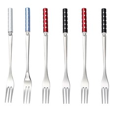 OSAMA 王樣 滿天星水果叉 (顏色隨機) 點心叉, 6支