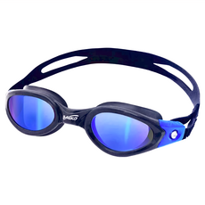 SAEKO 輕量鍍膜泳鏡 3D服貼眼罩 S50UV, 超軟TPE眼罩, 雙層防霧, 180度全景視覺體驗, 台灣製造, 不適用, 黑色/藍色, 1個