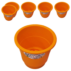 GIMI 吉米 小彩色花盆附旋轉底盤 PP材質 12打/箱, 10.9 x 10.9 x 9.5cm, 顏色隨機, 6件